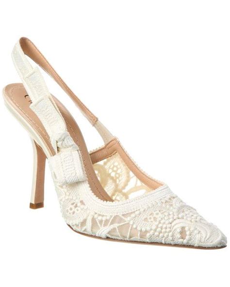 white dior pumps|christian dior slingback pumps.